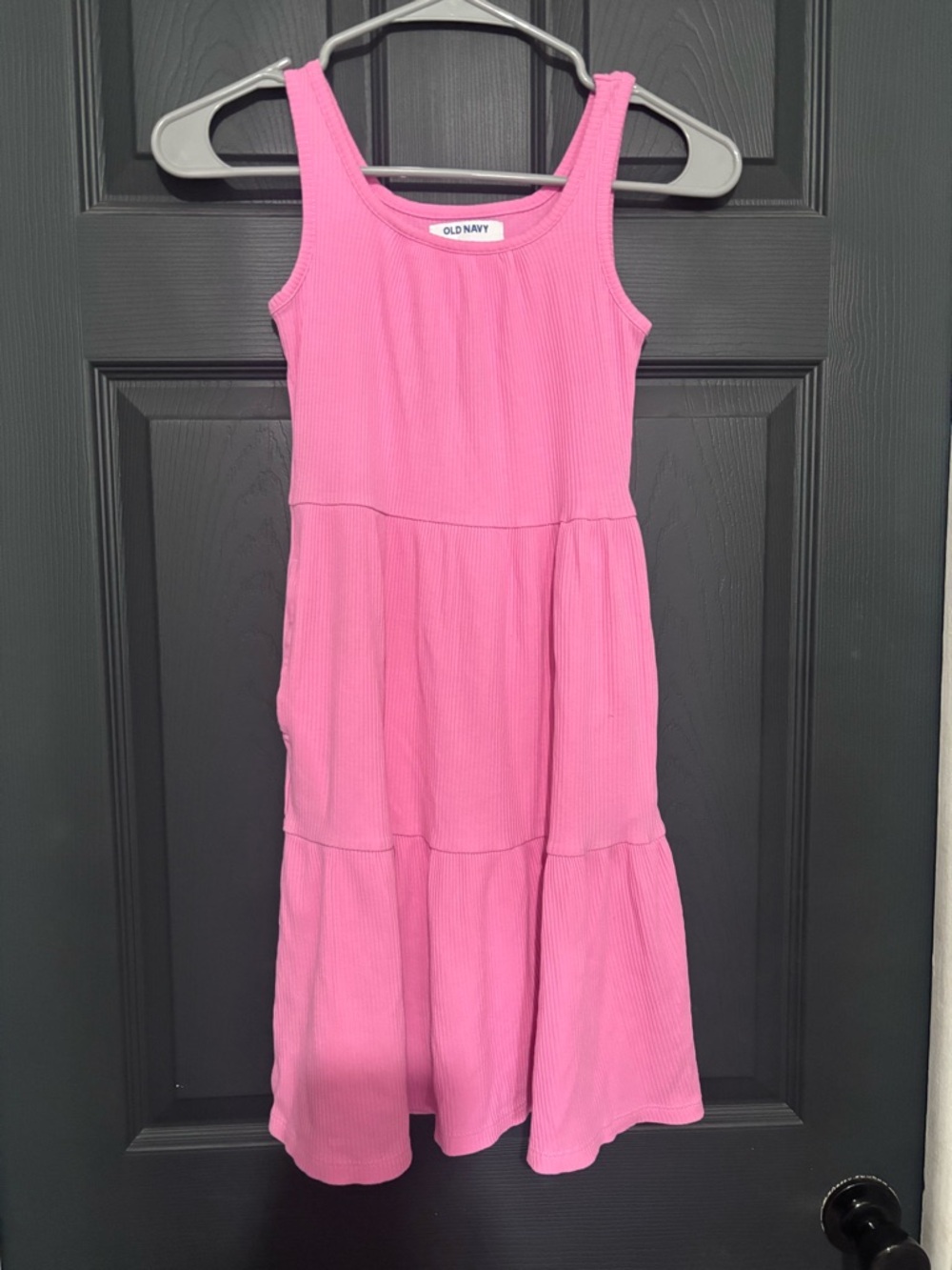 Old Navy Girls' Pink Ribbed Tank Dress